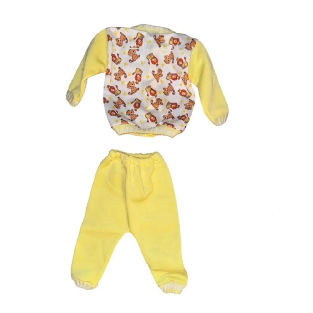 VTG handmade baby‎ set yellow/multicolored size 3-6 months